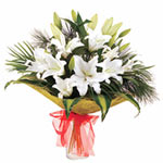 A wonderful fond memories made up of pretty oriental lilium with greenery....