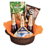A wonderful gift hamper composed of 3 crown larger, potato chips, cracker mix an...