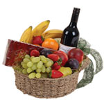 This stunning fruit basket includes classic banana...