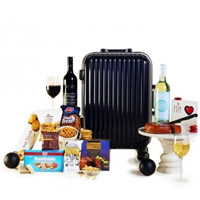 Distinctive Arrangement of Gourmet n Wine Delights<br>