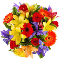 Sensational Bouquet of Mixed Color Flowers