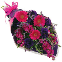 Enchanting Blooming Love Pink and Purple Mixed Flowers Bunch