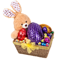 Lovely Milk Chocolate Easter Eggs with Cute Bunny