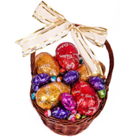 Magical Holiday Celebration Chocolate Eggs Basket