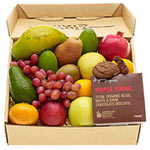 Fruit Gift Box with Triple Fudge Biscuits