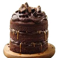Chocolate-Draped Eggless Chocolate Fudge Cake