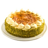 Garnished Cinnamon N Pistachio Cake