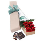 Long Stemmed Roses Gift Box Red 6