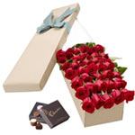 LONG STEMMED ROSES GIFT BOX RED 36