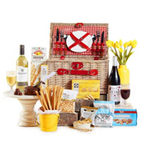 Toasty Festive Cheers Wine n Assortments Basket<br>