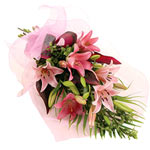 A captivating pink and green sheath bouquet contai......  to Rockingham