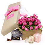 Delight Mum with enchanting tulips, chocolates and......  to Manningham