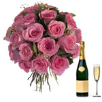 Just click and send this Exotic Bouquet of Pink Ro...