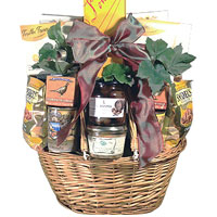 Adorable Royal Basket of Gourmet Treat Gift basket of champagne