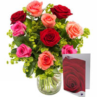 Majestic Best Fragrance Bouquet of Mix Roses Blossoms