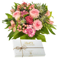 Stimulating Festival Bouquet of Pink Color Flowers