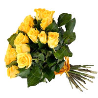 Yellow roses in a bunch