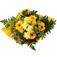 Colour: Yellow<br>This oval is bound bouquet of ye...