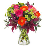 Our florist creates a vivid bouquet with seasonal flowers in different colours. ...