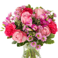 Magnificent Handy Work Bouquet of Roses and Freesia