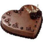 1.5 KG Heart Shape Chocolate Cake