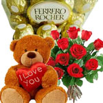  Sweet Love Combo Gift featuring 9pcs Ferrero Roch...