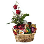 Adorable Gift Basket with a Rose Touch