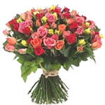Delightful Bouquet of 51 Mixed Roses