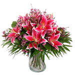 Attractive Pink Lilies Arrangement
