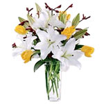 Heavenly Combo of Tulips and Lilies