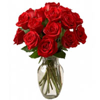 Vase of Red Roses