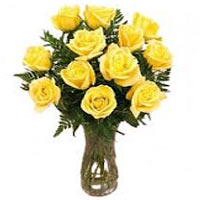 Deep 15 Yellow Roses Bouquet
