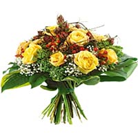 Make their day with this equisite arrangement of Yellow flowers . An ideal choic...