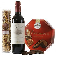 Provocative Gift Wine Nuts Chocolate Hamper