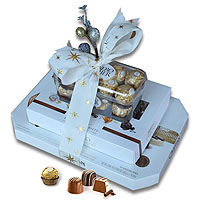 Attractive Gift Box Guylian Praline Tower and Ferrero Rocher