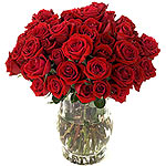 Delightful 36 Red Roses in Vase