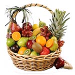 Bright New Year Basket Full of Fresh Fruits