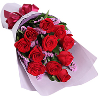 Send a treat to any flower lover by gifting this 12 Red Roses Bouquet...