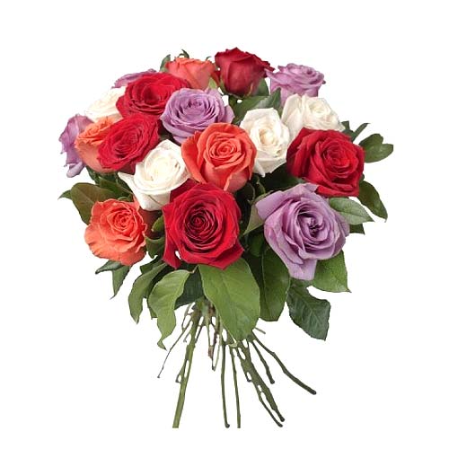 Send a treat to any flower lover by gifting this 18 Mixed Roses Bouquet...