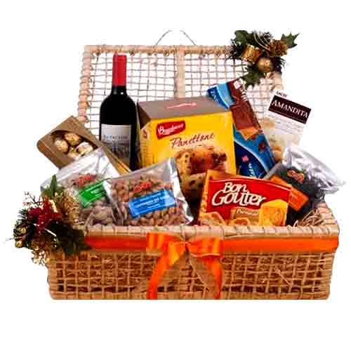 Luscious Celebration Red Wine with Mix Goodies