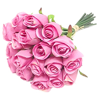 Send a treat to any flower lover by gifting this 18 Pink Roses Bouquet...