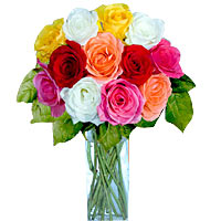 The simplicity of this rose bouquet was our idea, the best pure mixed roses.<br>...