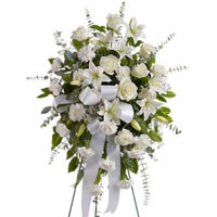 Flowers arrangement in white colour...