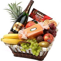 Champagne and Fruit Basket