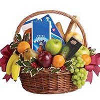 Basket with four types of fruit - 3 kg, juice Flor...
