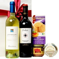 Amazing Celebration Gift Hamper of White N Red Wine