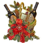 Charming Holiday Wine Gift Basket