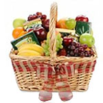 Joyful Fruit and Gourmet Delights Gift Basket