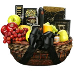 Joyful Fruit and Sweets Gift Basket