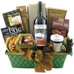 Festive Gift Set of Wine and Cheese